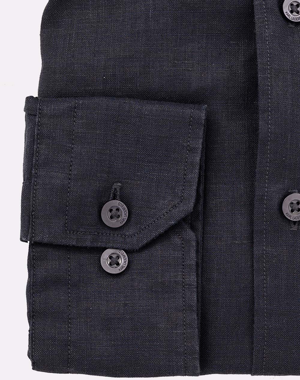 Karl Lagerfeld Shirt Modern Fit 605084-562791-690 Darkblue ανδρικά ρούχα πουκάμισα Politikos Shop Πολιτικός