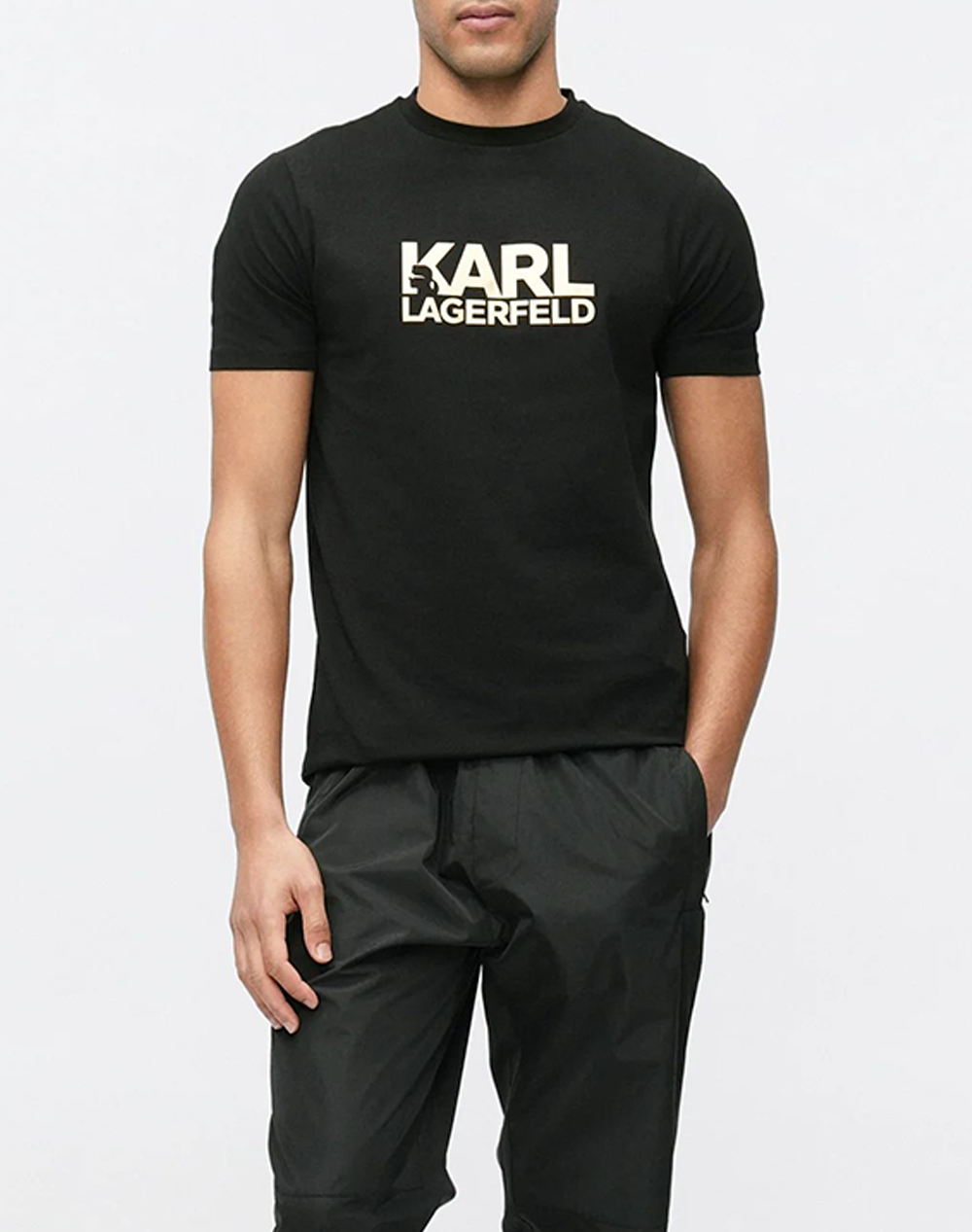 KARL LAGERFELD T-SHIRT CREWNECK 755780-561235-160 JetBlack