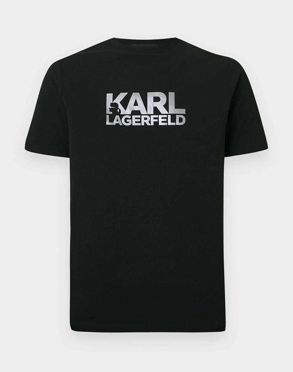Karl Lagerfeld T-Shirt Crewneck 755780-561235-910 Totalblack ανδρικά ρούχα μπλούζες Politikos Shop Πολιτικός