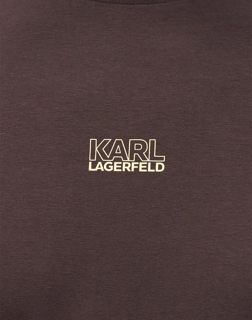 Karl Lagerfeld T-Shirt Crewneck 755034-561235-490 Darkbrown ανδρικά ρούχα μπλούζες Politikos Shop Πολιτικός