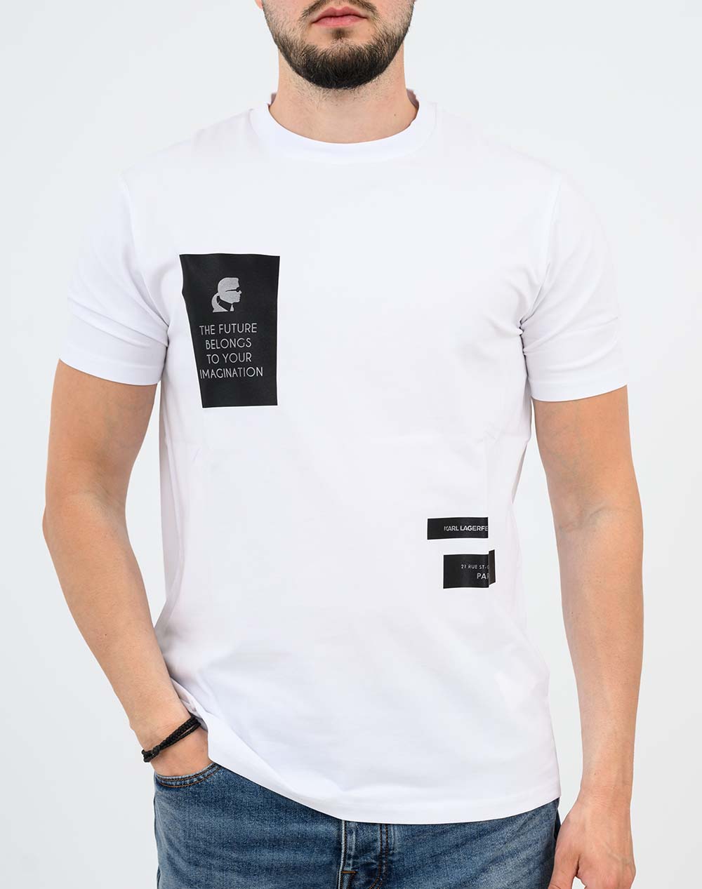 KARL LAGERFELD T-SHIRT CREWNECK 755044-561221-10 White