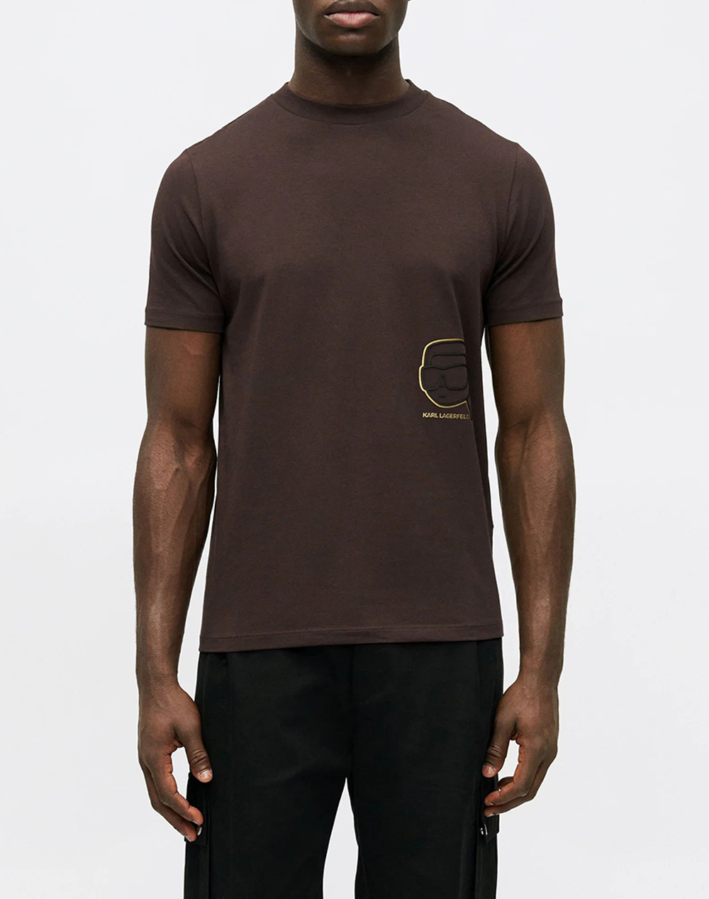 KARL LAGERFELD T-SHIRT CREWNECK 755035-561235-490 DarkBrown