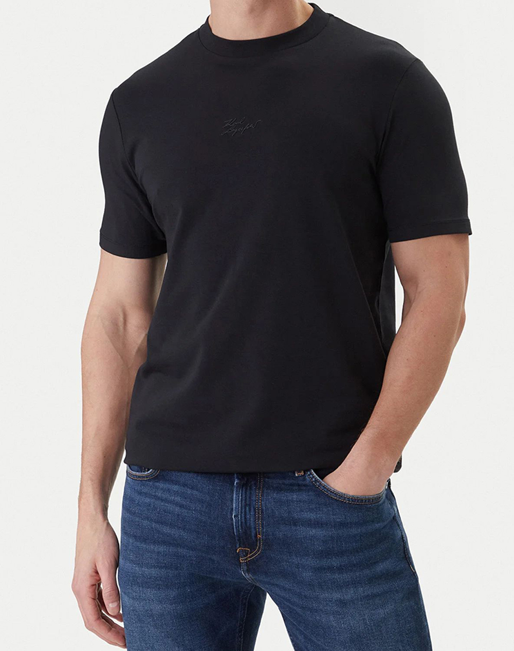 KARL LAGERFELD T-SHIRT CREWNECK 755047-562235-690 DarkBlue