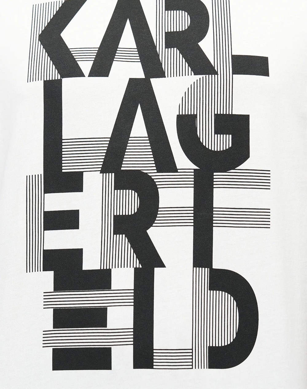 Karl Lagerfeld T-Shirt Crewneck 755130-562225-10 White ανδρικά ρούχα μπλούζες Politikos Shop Πολιτικός