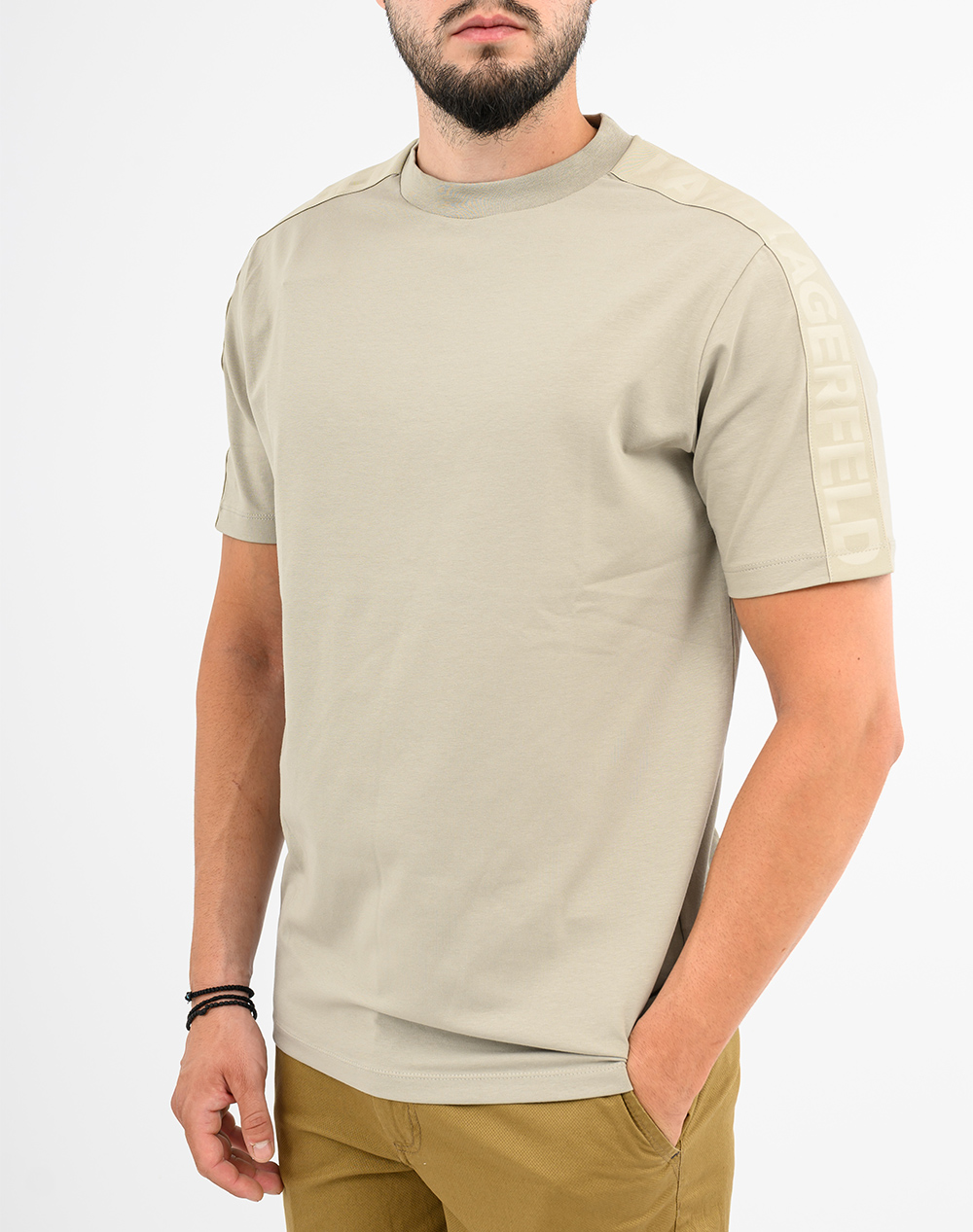 KARL LAGERFELD T-SHIRT CREWNECK 755048-562235-420 Khaki