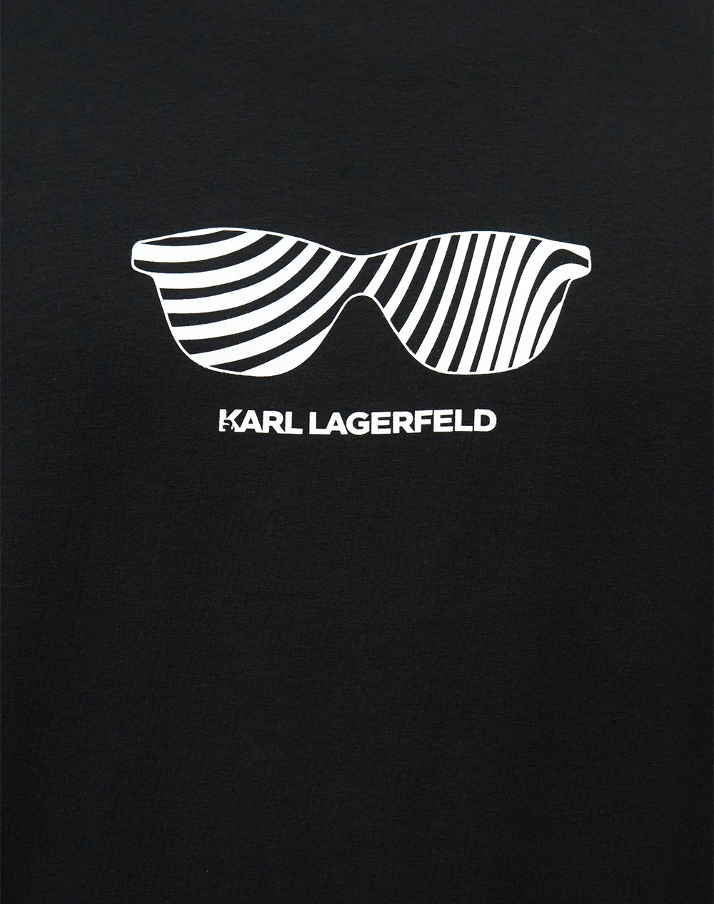 Karl Lagerfeld T-Shirt Crewneck 755131-562221-990 Black ανδρικά ρούχα μπλούζες Politikos Shop Πολιτικός