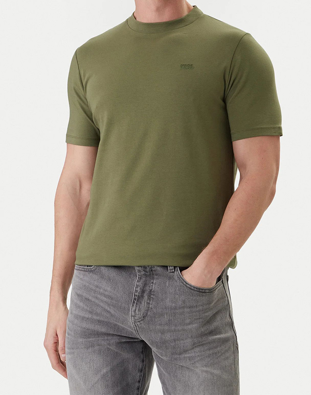 KARL LAGERFELD T-SHIRT CREWNECK 755034-562235-550 Olive