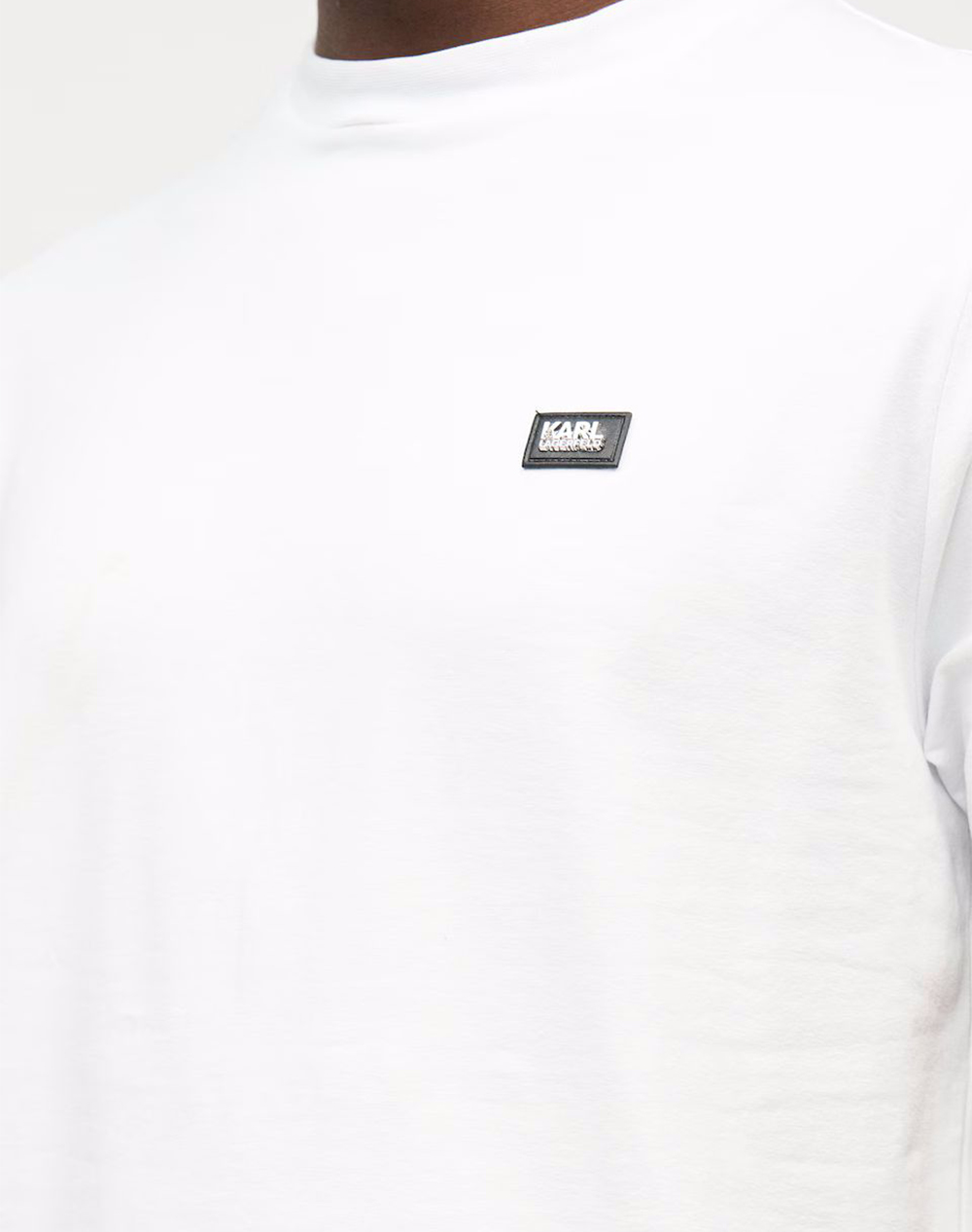 Karl Lagerfeld T-Shirt Crewneck 755052-562235-10 White ανδρικά ρούχα μπλούζες Politikos Shop Πολιτικός