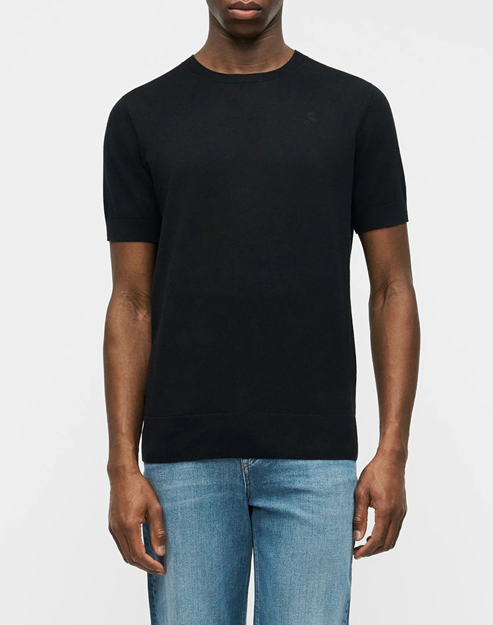 KARL LAGERFELD KNIT CREWNECK 1/2 655087-562398-990 Black
