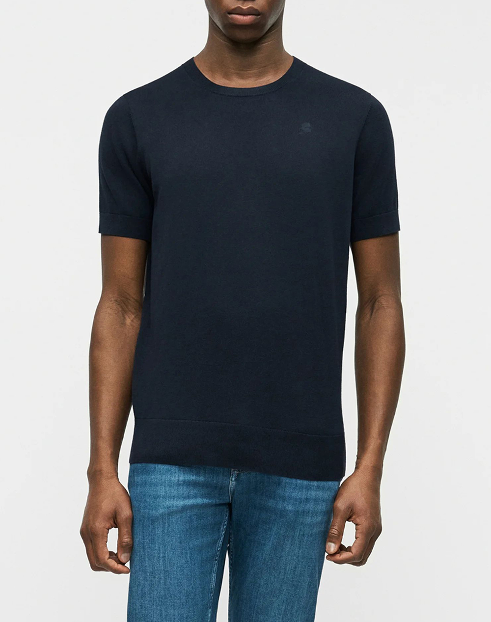 KARL LAGERFELD KNIT CREWNECK 1/2 655087-562398-690 DarkBlue