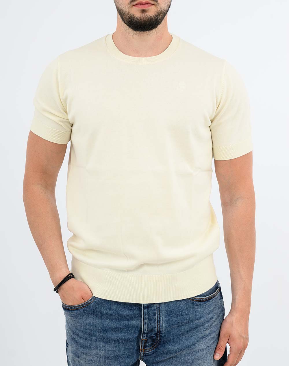 KARL LAGERFELD KNIT CREWNECK 1/2 655087-562398-80 Ivory