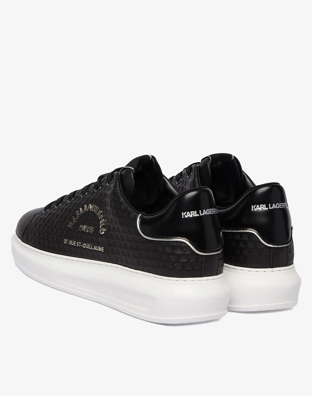 Karl Lagerfeld Kapri Kl Microgram Lo Kl52536K-000 Black ανδρικά παπούτσια Sneakers Politikos Shop Πολιτικός