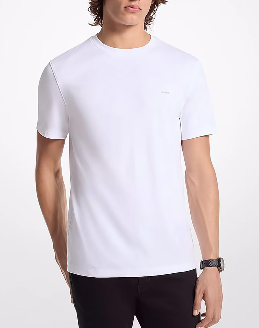 Michael Kors Ανδρικό T-Shirt Κοντομάνικο Άσπρο Βαμβάκι0 - Michael Kors Μπλουζα