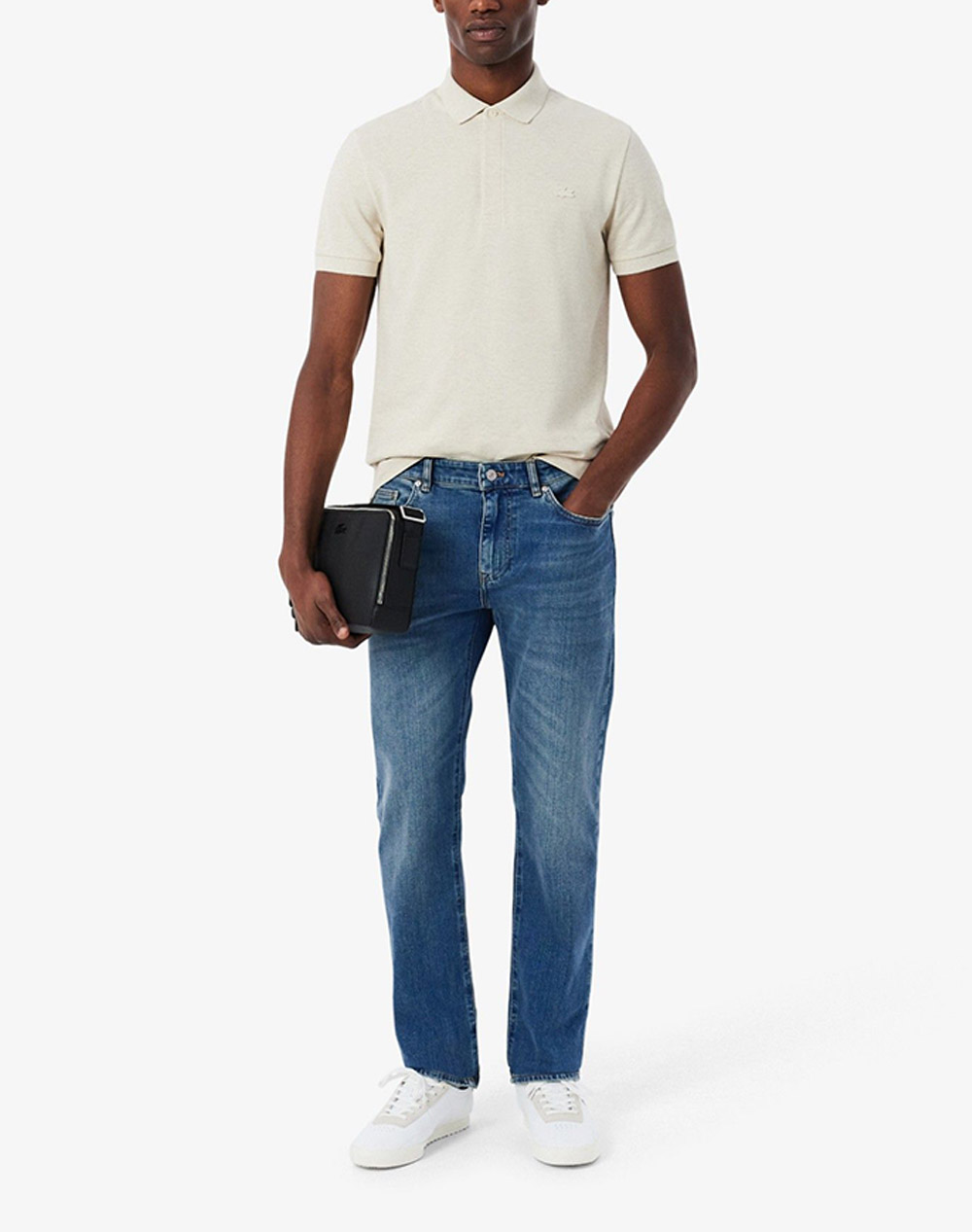 Lacoste Παντελόνι Trousers 3Hh5019-34-Mk9 Denimblue ανδρικά ρούχα παντελόνια Jeans Politikos Shop Πολιτικός