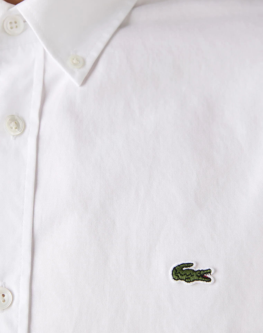 Lacoste Πουκαμισο Μμ Shirt Ls 3Ch2933-001 White ανδρικά ρούχα πουκάμισα Politikos Shop Πολιτικός