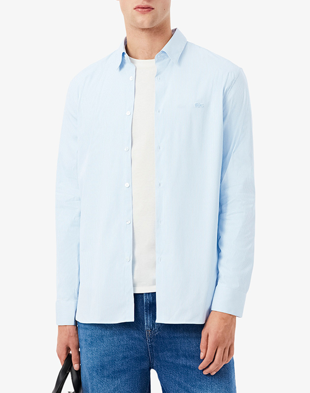 LACOSTE ΠΟΥΚΑΜΙΣΟ ΜΜ LONG SLEEVED CITY SHIRT 3CH0198-MARINE LightBlue