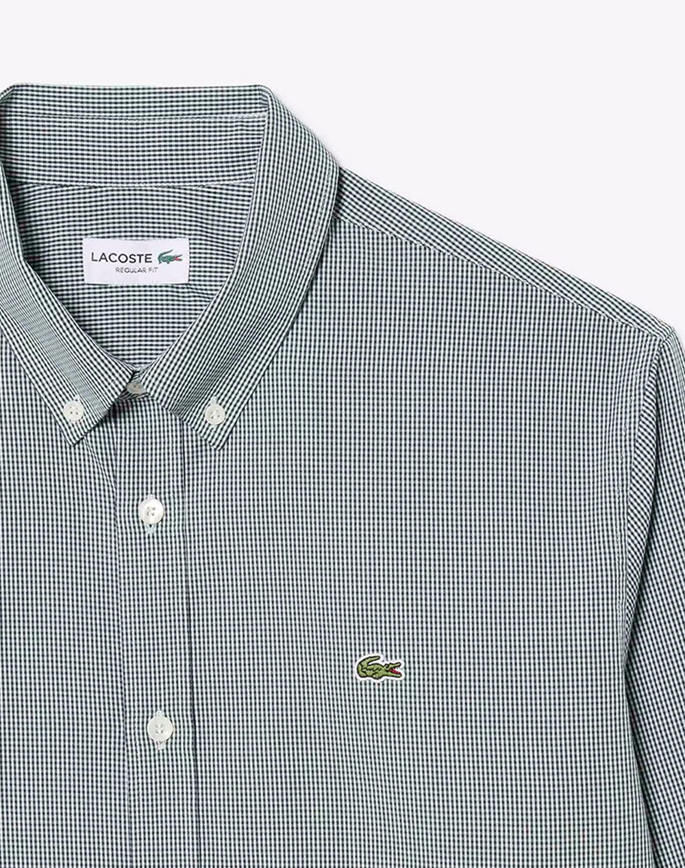 Lacoste Πουκαμισο Μμ Shirt Ls 3Ch2433-324 Lightgreen ανδρικά ρούχα πουκάμισα Politikos Shop Πολιτικός
