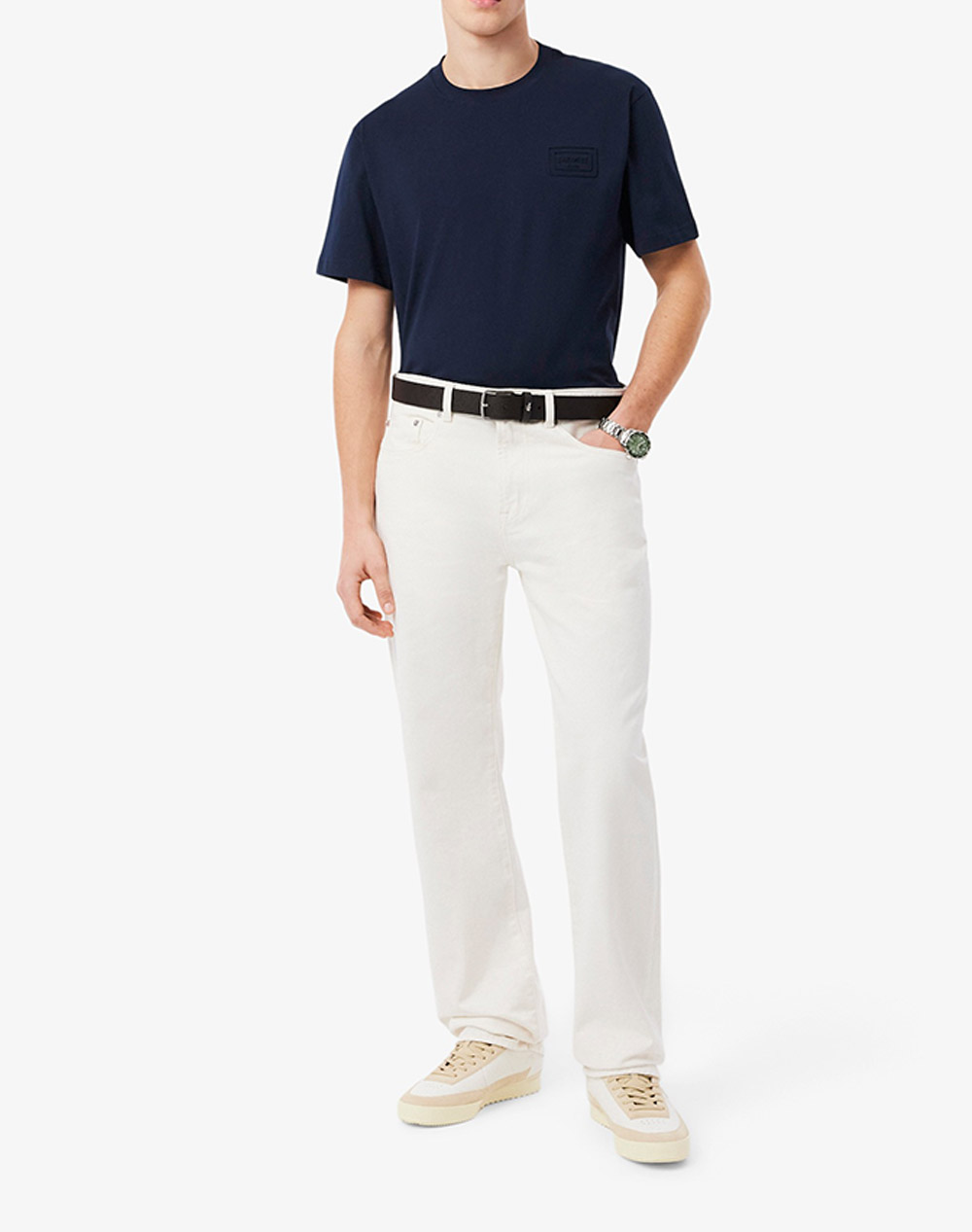 Lacoste Μπλούζα Κμ Tee-Shirt Ss 3Th0753-166 Navyblue ανδρικά ρούχα μπλούζες T-Shirt Politikos Shop Πολιτικός