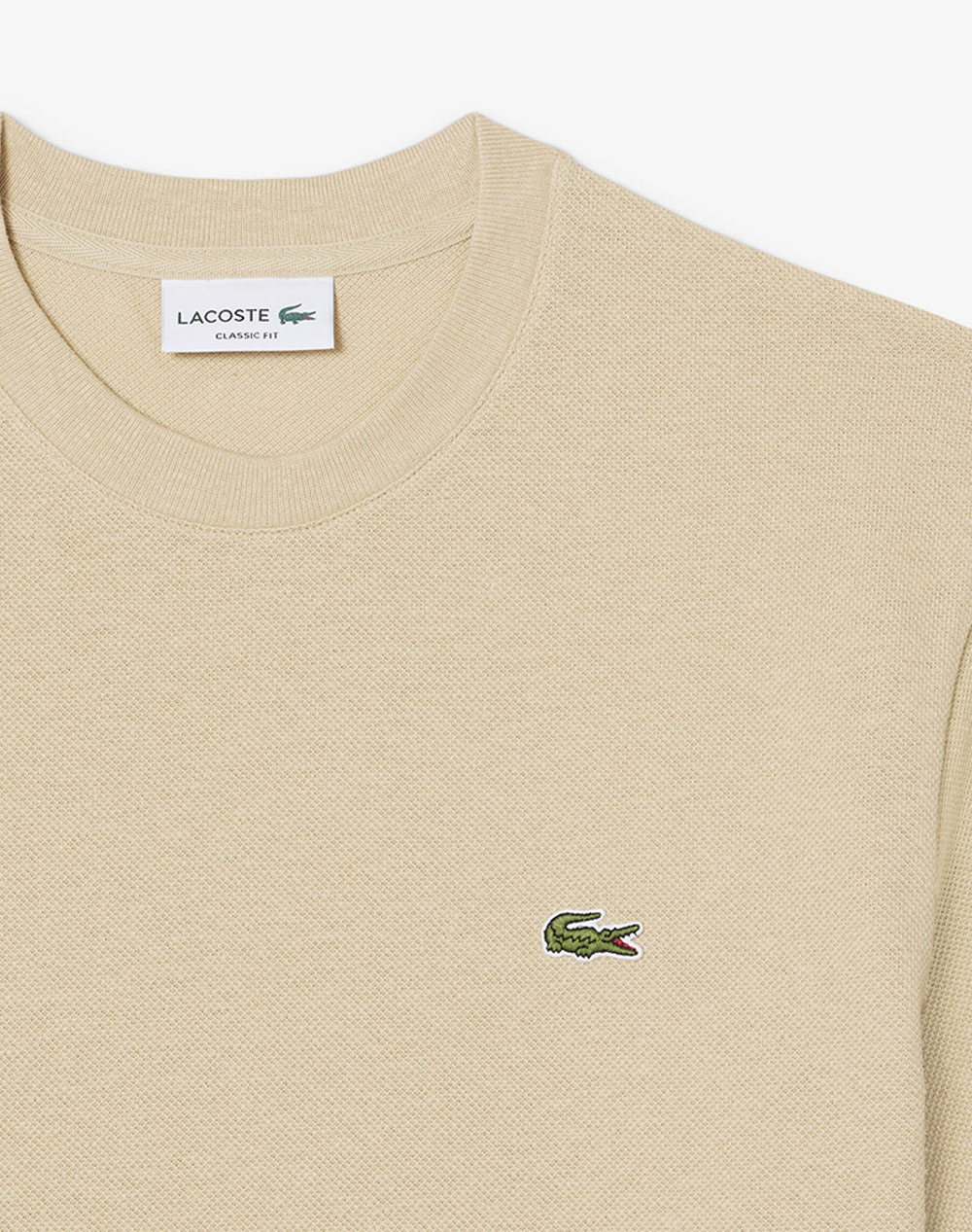 Lacoste Μπλούζα Κμ Tee-Shirt Ss 3Th0629-8Xf Biege ανδρικά ρούχα μπλούζες T-Shirt Politikos Shop Πολιτικός