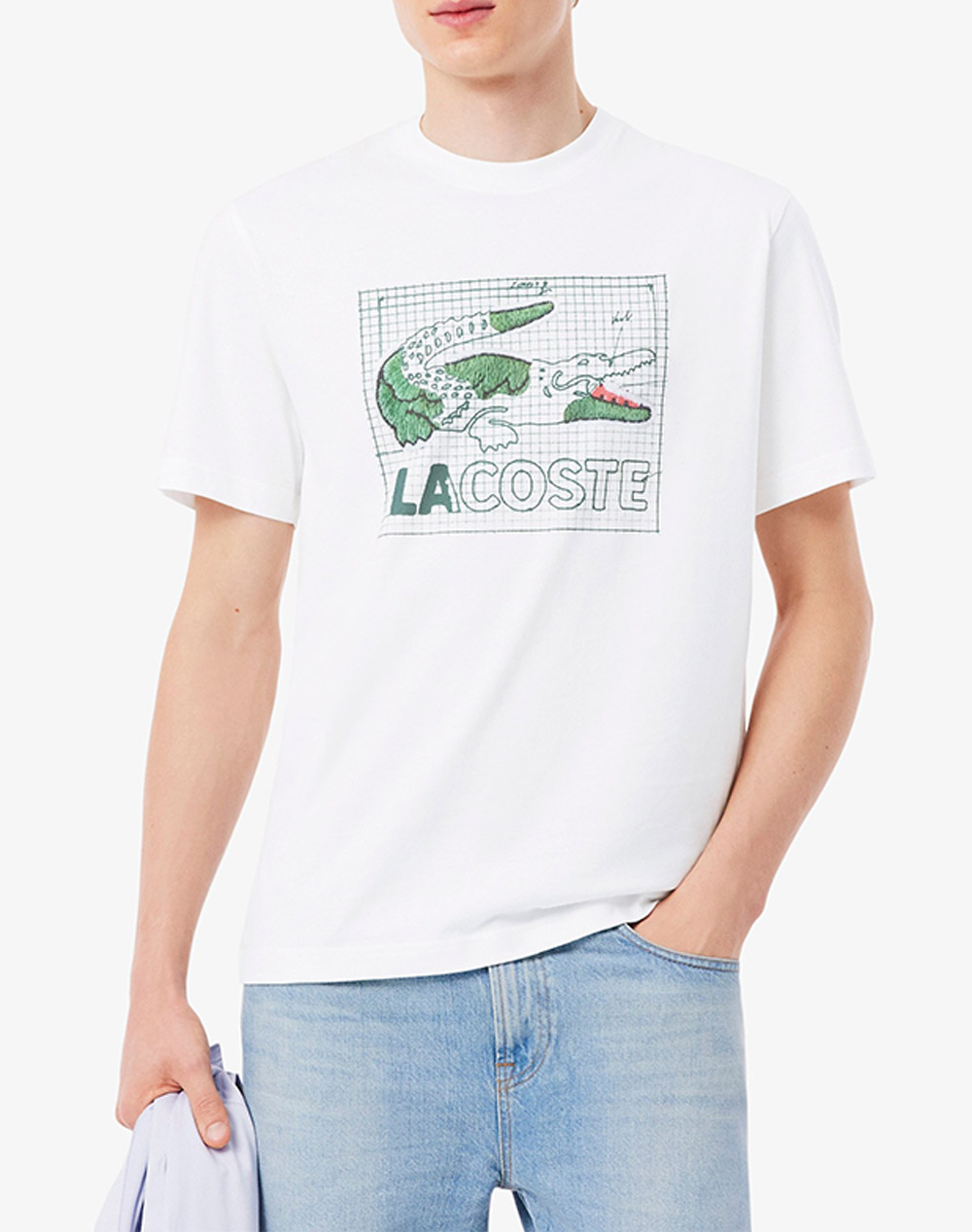 LACOSTE ΜΠΛΟΥΖΑ ΚΜ 3TH1446-001 White