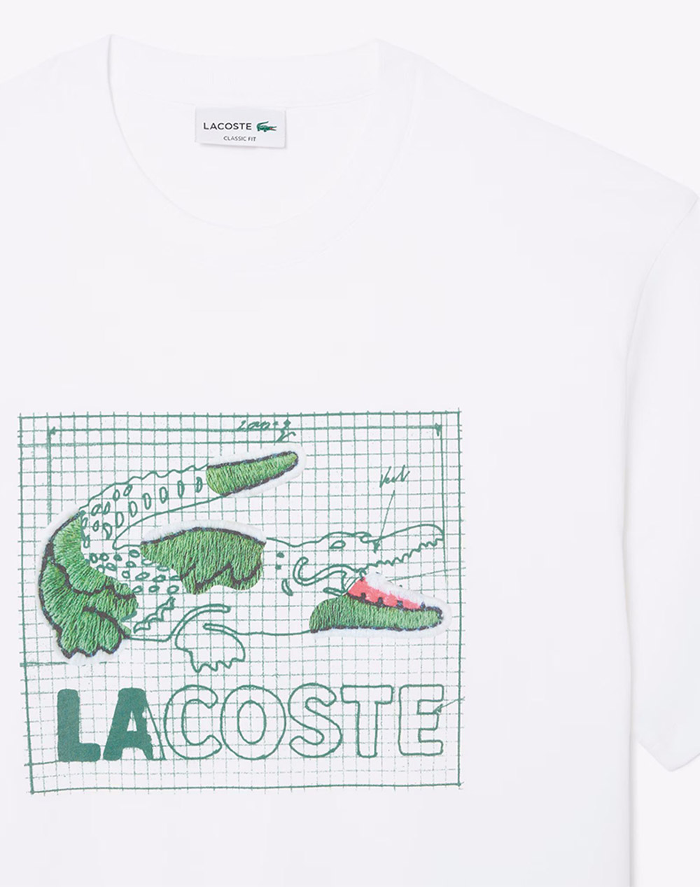 Lacoste Μπλούζα Κμ 3Th1446-001 White ανδρικά ρούχα μπλούζες T-Shirt Politikos Shop Πολιτικός