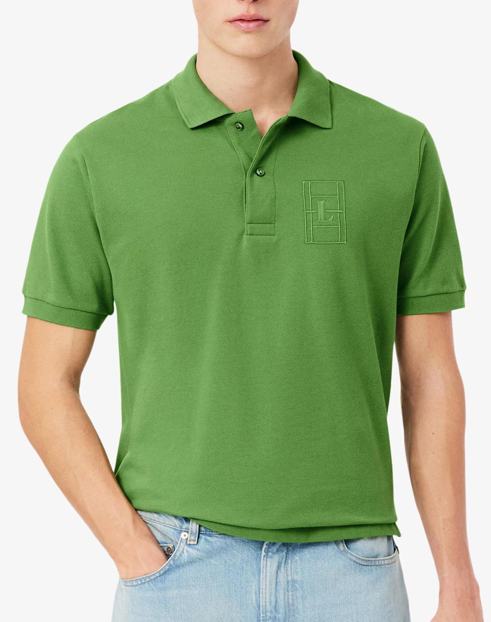 LACOSTE ΜΠΛΟΥΖΑ ΠΟΛΟ ΚΜ POLO SS 3PH1751-02M LightGreen