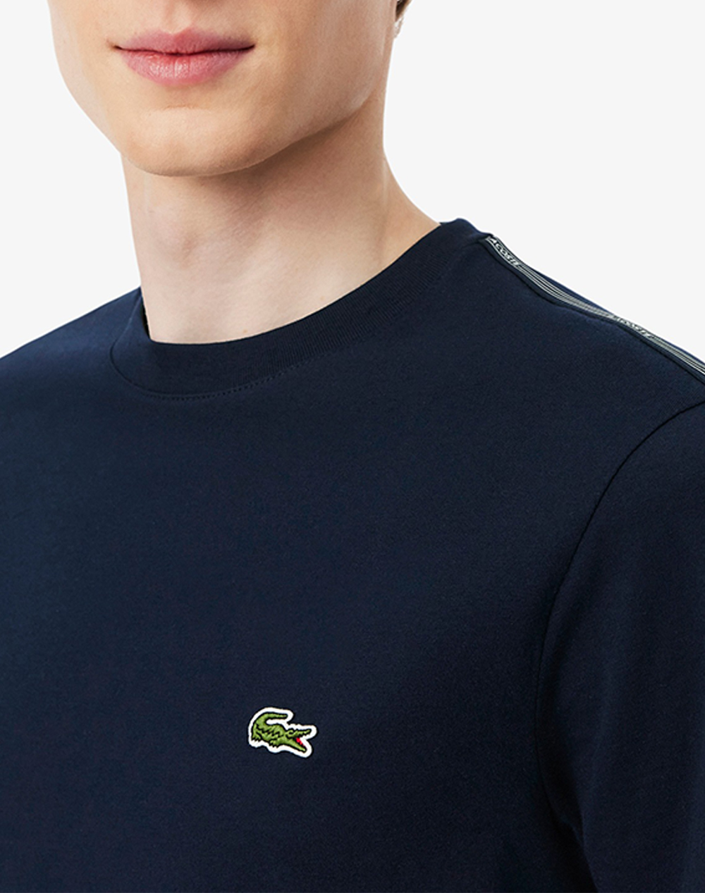 Lacoste Μπλούζα Κμ 3Th0888-166 Navyblue ανδρικά ρούχα μπλούζες T-Shirt Politikos Shop Πολιτικός