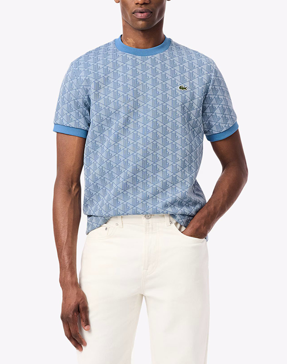 LACOSTE ΜΠΛΟΥΖΑ ΚΜ TEE-SHIRT SS 3TH1197-1QI Blue