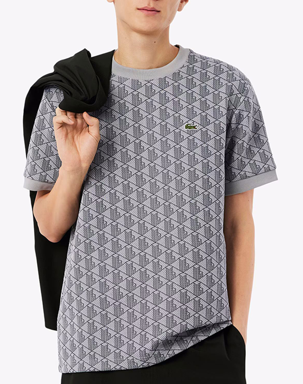 LACOSTE ΜΠΛΟΥΖΑ ΚΜ TEE-SHIRT SS 3TH1197-41I Gray