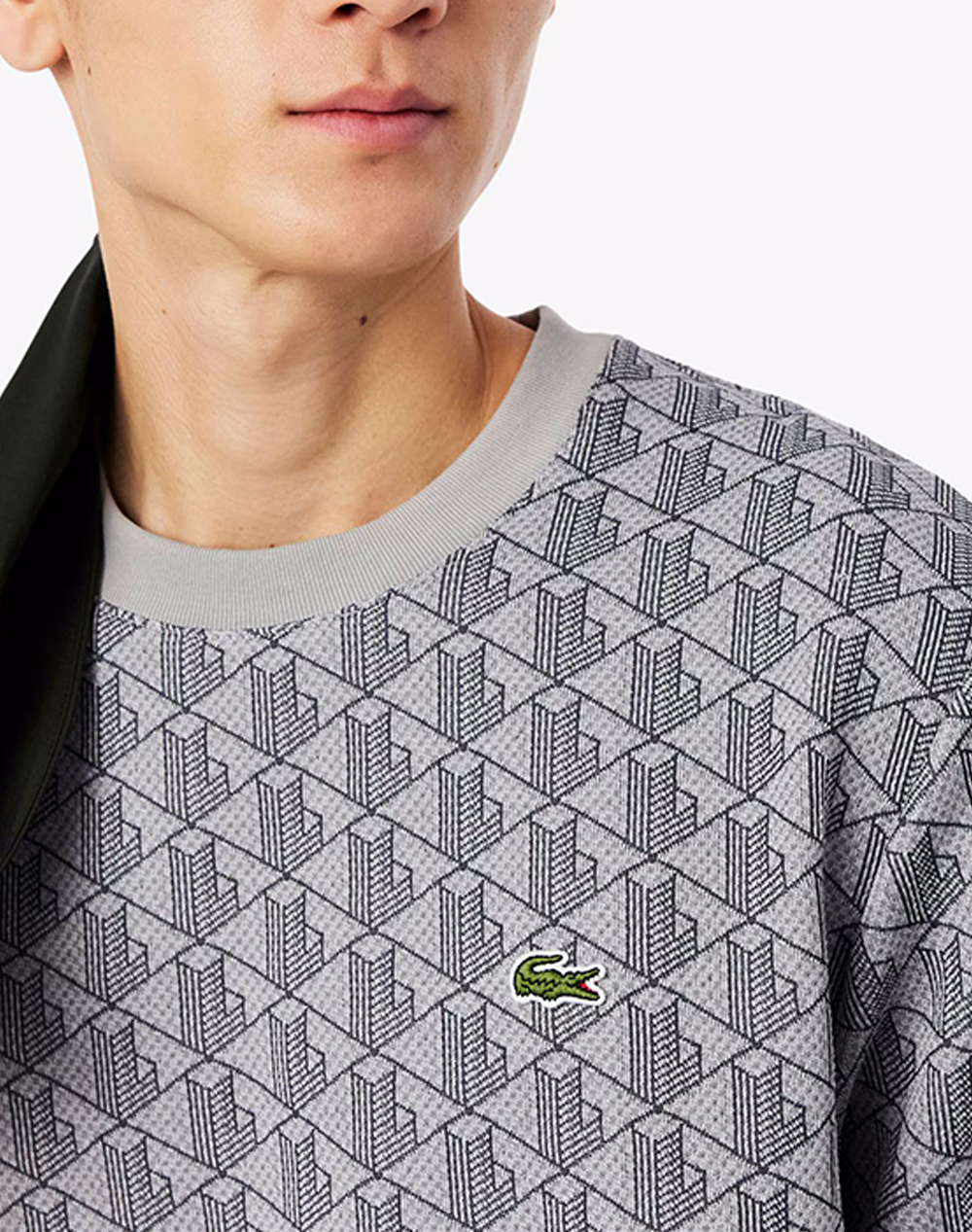 Lacoste Μπλούζα Κμ Tee-Shirt Ss 3Th1197-41I Gray ανδρικά ρούχα μπλούζες T-Shirt Politikos Shop Πολιτικός