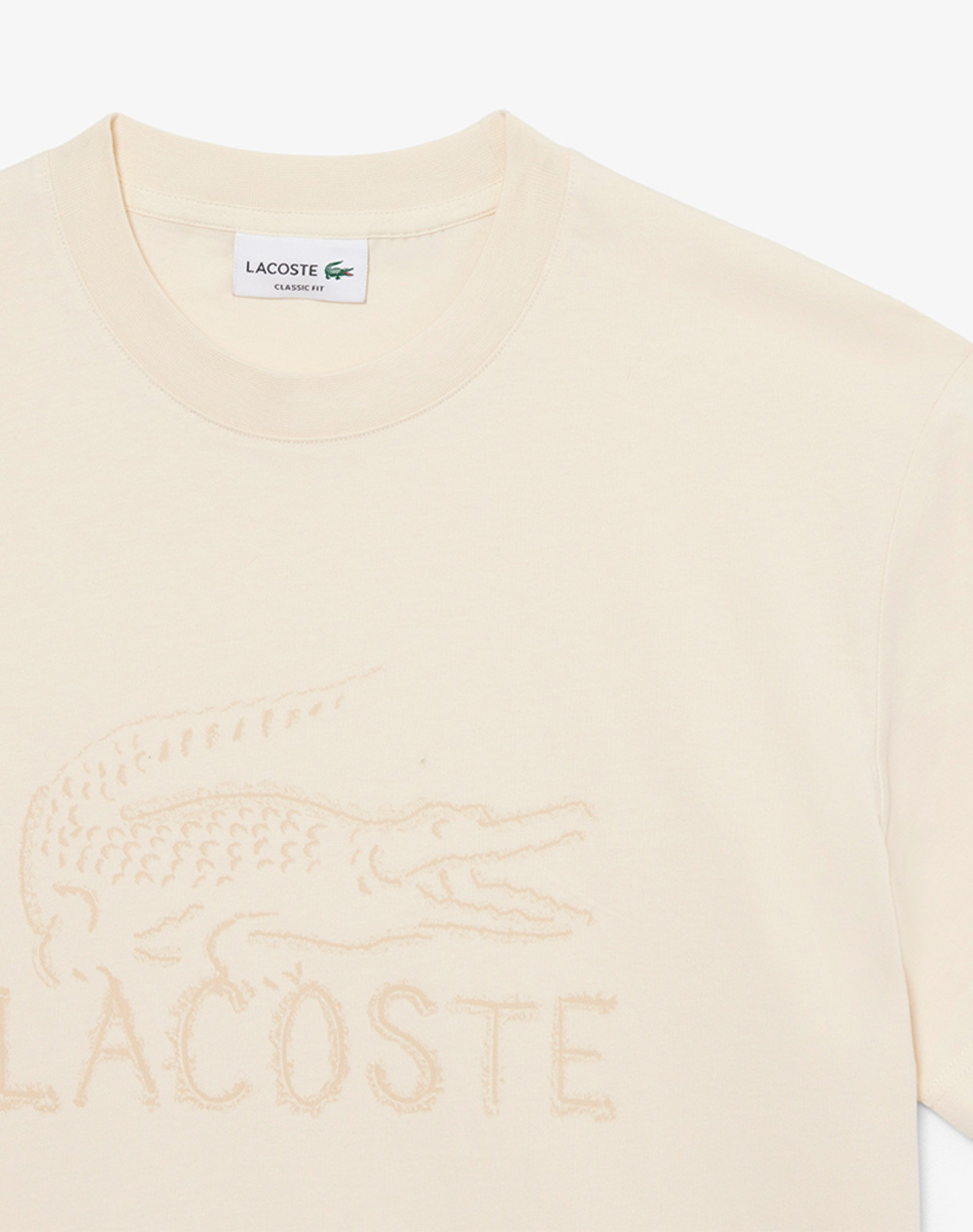 Lacoste Μπλούζα Κμ Tee-Shirt Ss 3Th1427-056 Biege ανδρικά ρούχα μπλούζες T-Shirt Politikos Shop Πολιτικός