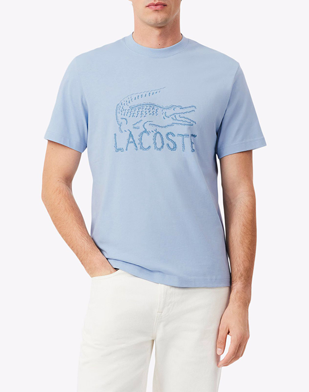 LACOSTE ΜΠΛΟΥΖΑ ΚΜ TEE-SHIRT SS 3TH1427-HBA LightBlue