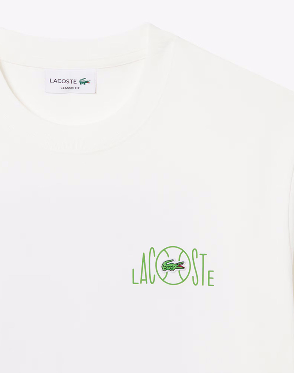 Lacoste Μπλούζα Κμ Tee-Shirt Ss 3Th2197-70V Offwhite ανδρικά ρούχα μπλούζες T-Shirt Politikos Shop Πολιτικός