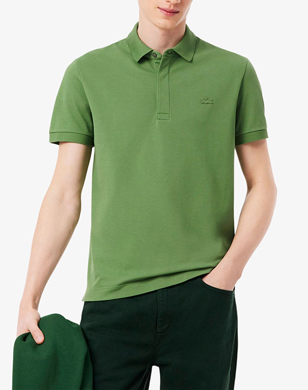 LACOSTE ΜΠΛΟΥΖΑ ΚΜ POLO SS 3PH5522-02M Green