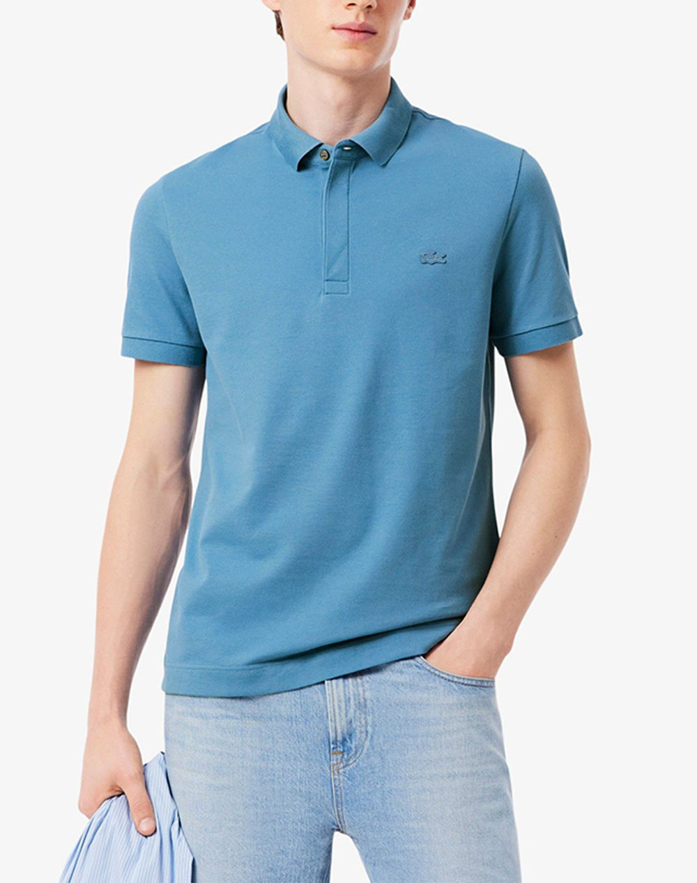 LACOSTE ΜΠΛΟΥΖΑ ΚΜ POLO SS 3PH5522-LJBK LightBlue