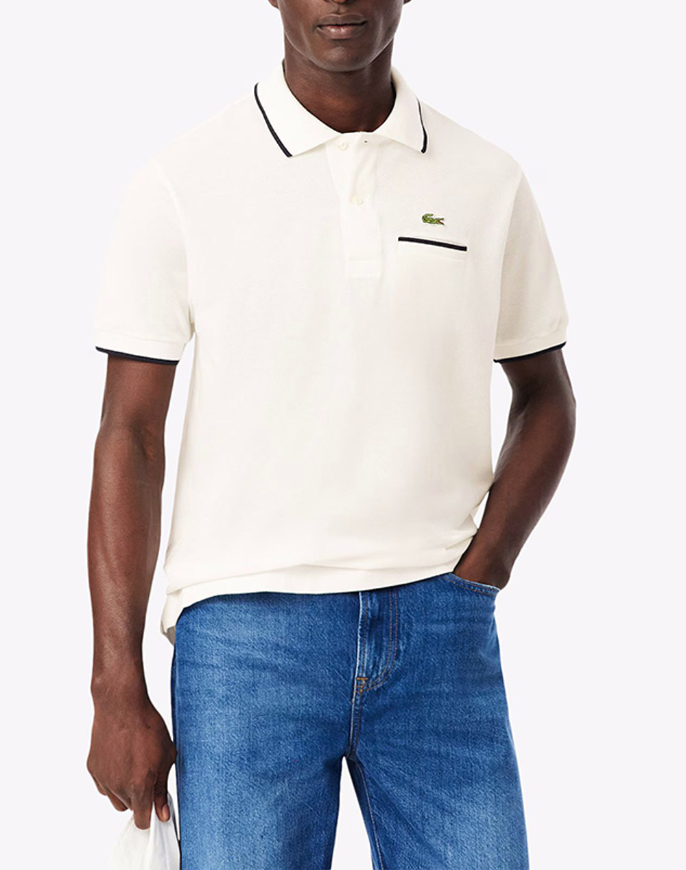 LACOSTE ΜΠΛΟΥΖΑ ΚΜ POLO SS 3PH9838-EV0 OffWhite