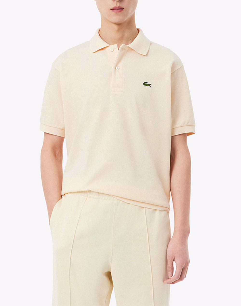 LACOSTE ΜΠΛΟΥΖΑ ΚΜ POLO SS 3L1212-056 Cream