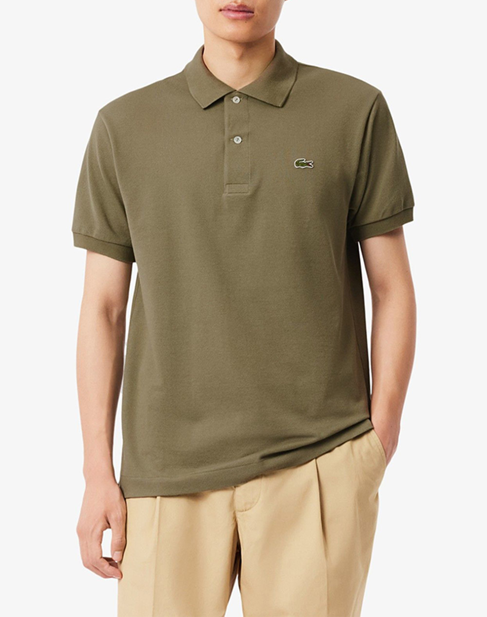 LACOSTE ΜΠΛΟΥΖΑ ΚΜ POLO SS 3L1212-BMY Khaki