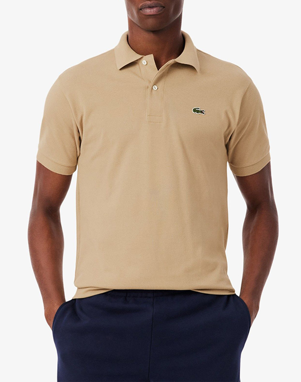 LACOSTE ΜΠΛΟΥΖΑ ΚΜ POLO SS 3L1212-02S SandyBrown