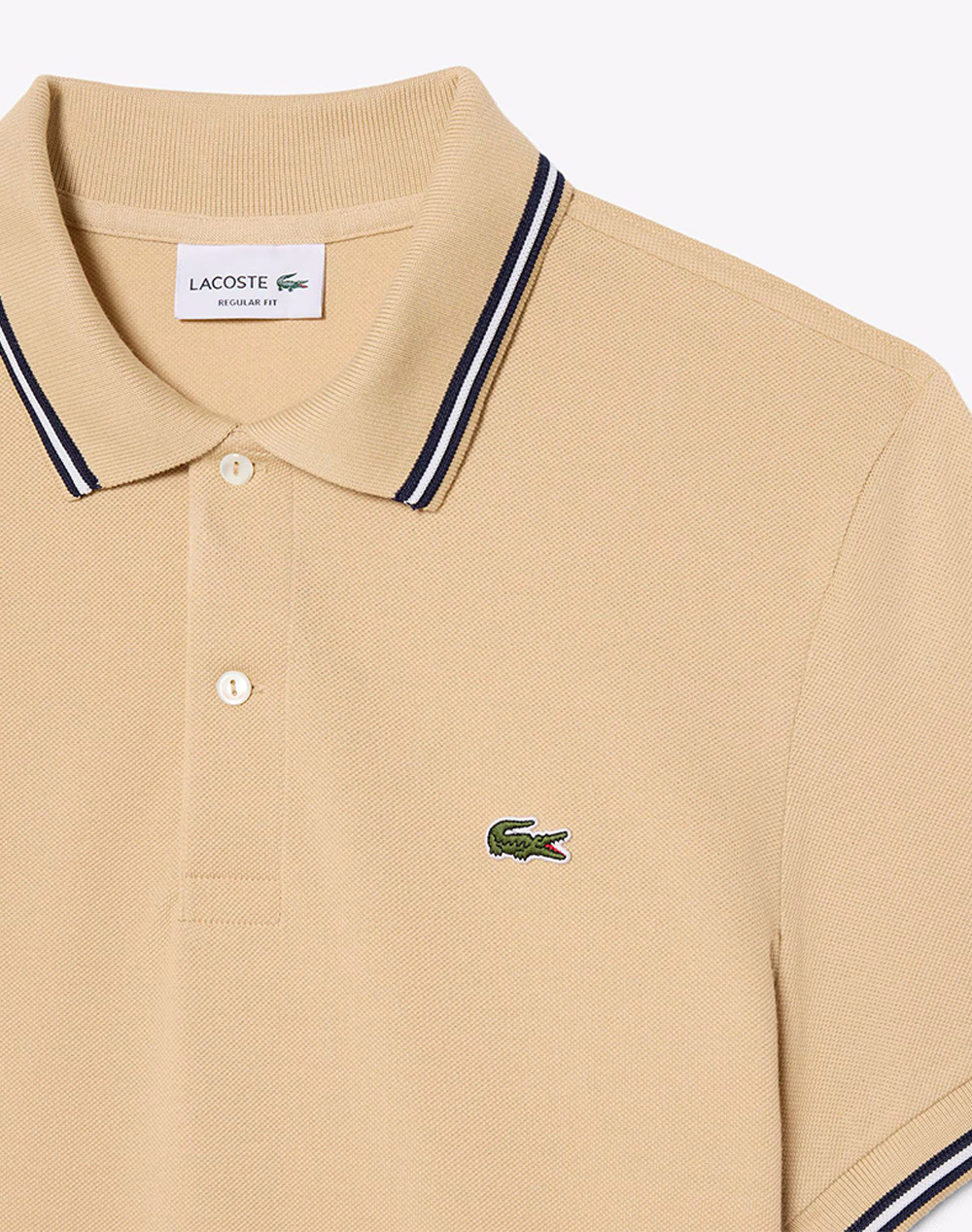 Lacoste Μπλούζα Κμ Polo Ss 3Ph9875-8Xf Biege ανδρικά ρούχα μπλούζες Politikos Shop Πολιτικός