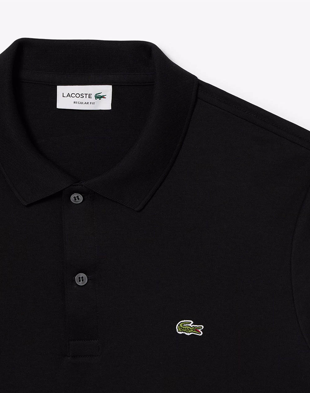 Lacoste Μπλούζα Κμ Short Sleeved Ribbed Collar Shirt 3Dh2050-031 Black ανδρικά ρούχα μπλούζες Polo Politikos Shop Πολιτικός