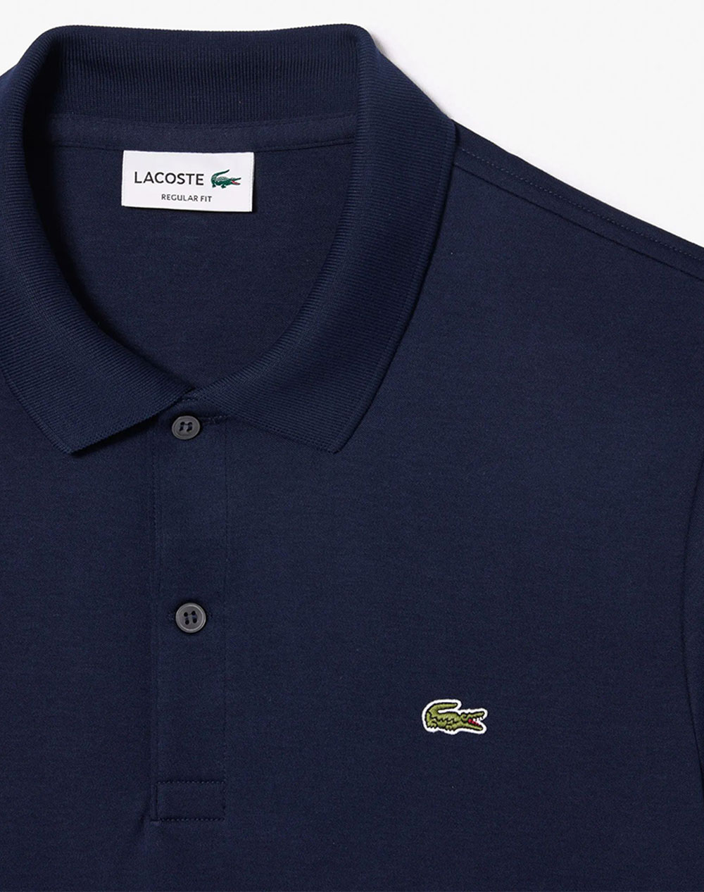 Lacoste Μπλούζα Κμ Short Sleeved Ribbed Collar Shirt 3Dh2050-166 Darkblue ανδρικά ρούχα μπλούζες Polo Politikos Shop Πολιτικός