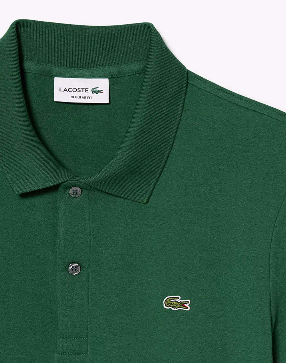 Lacoste Μπλούζα Κμ Short Sleeved Ribbed Collar Shirt 3Dh2050-132 Green ανδρικά ρούχα μπλούζες Polo Politikos Shop Πολιτικός