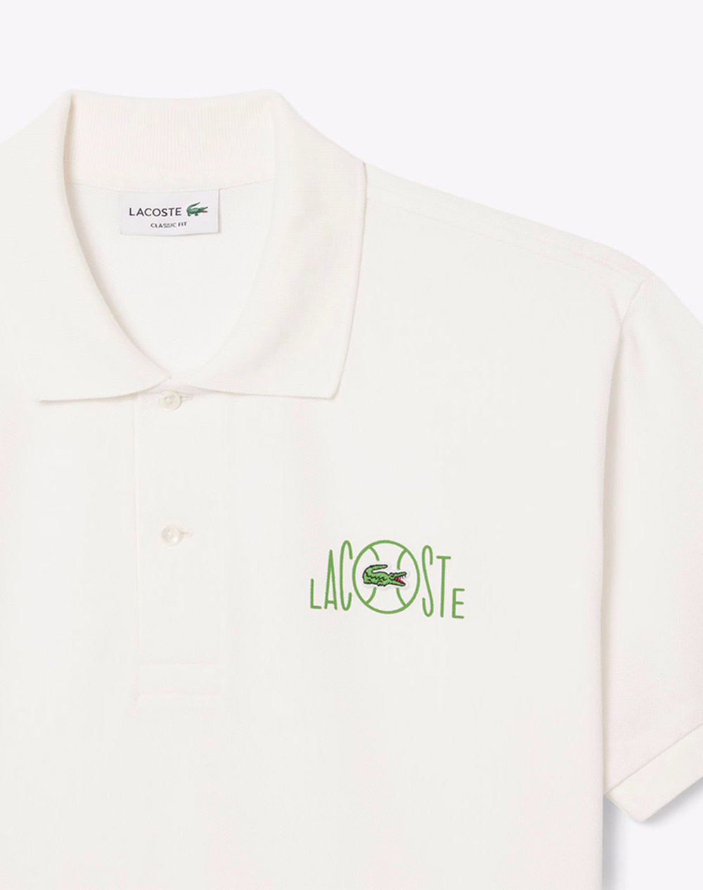 Lacoste Μπλούζα Πολο Κμ Polo Ss 3Ph2080-70V Offwhite ανδρικά ρούχα μπλούζες Politikos Shop Πολιτικός