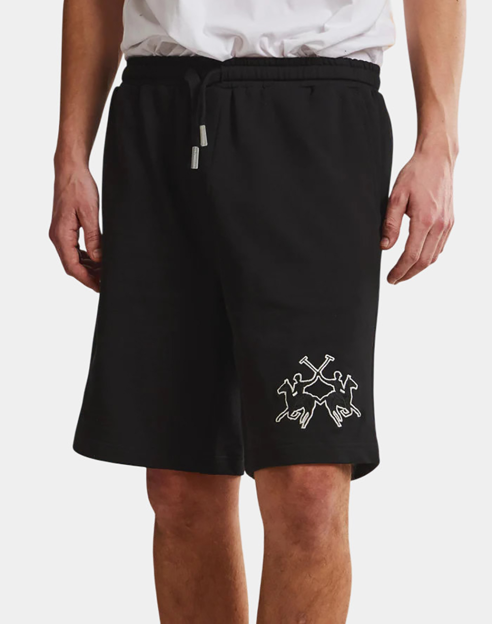 LA MARTINA ΒΕΡΜΟΥΔΑ MAN BERMUDA DIAGONAL FRENCH TE 3LMMCB003-09999 Black