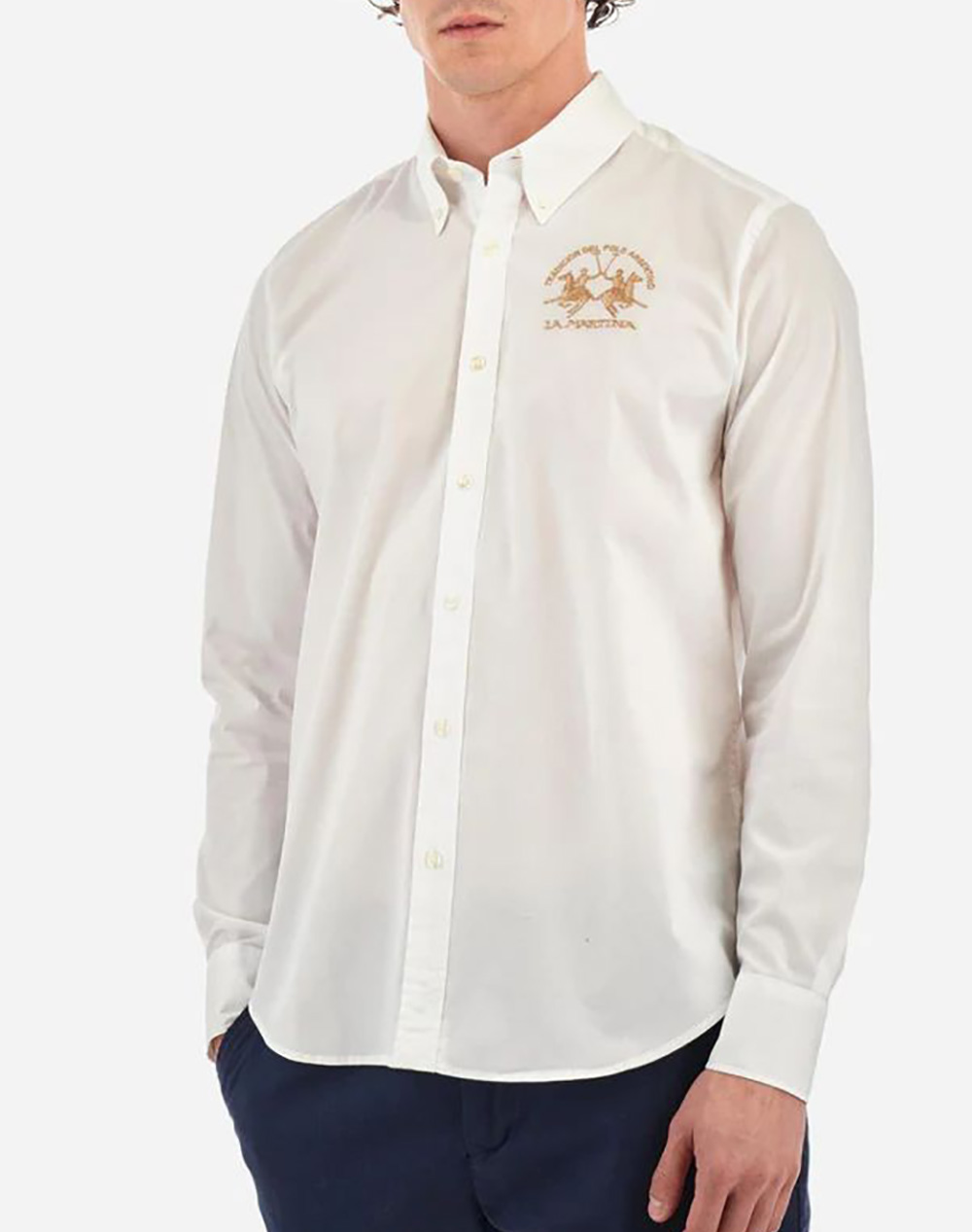 LA MARTINA ΠΟΥΚΑΜΙΣΟ ΜΜ MAN SHIRT L/S POPLIN 3LMCCMC01-PP483-00001 White