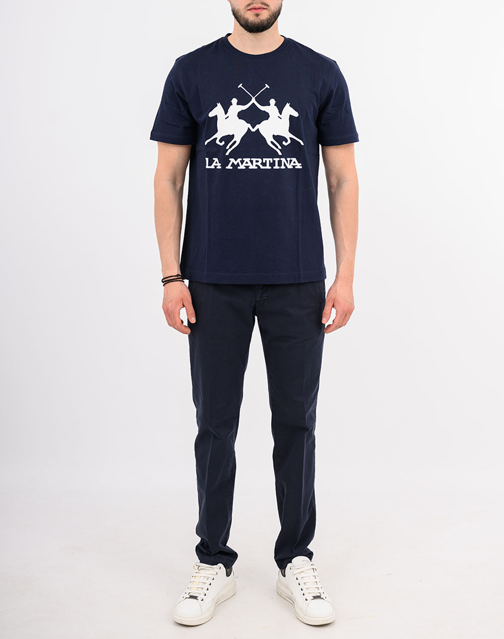 La Martina Μπλούζα T-Shirt Κμ Man S Tshirt Jersey 3Lmmcr001-07017 Navyblue ανδρικά ρούχα μπλούζες Politikos Shop Πολιτικός