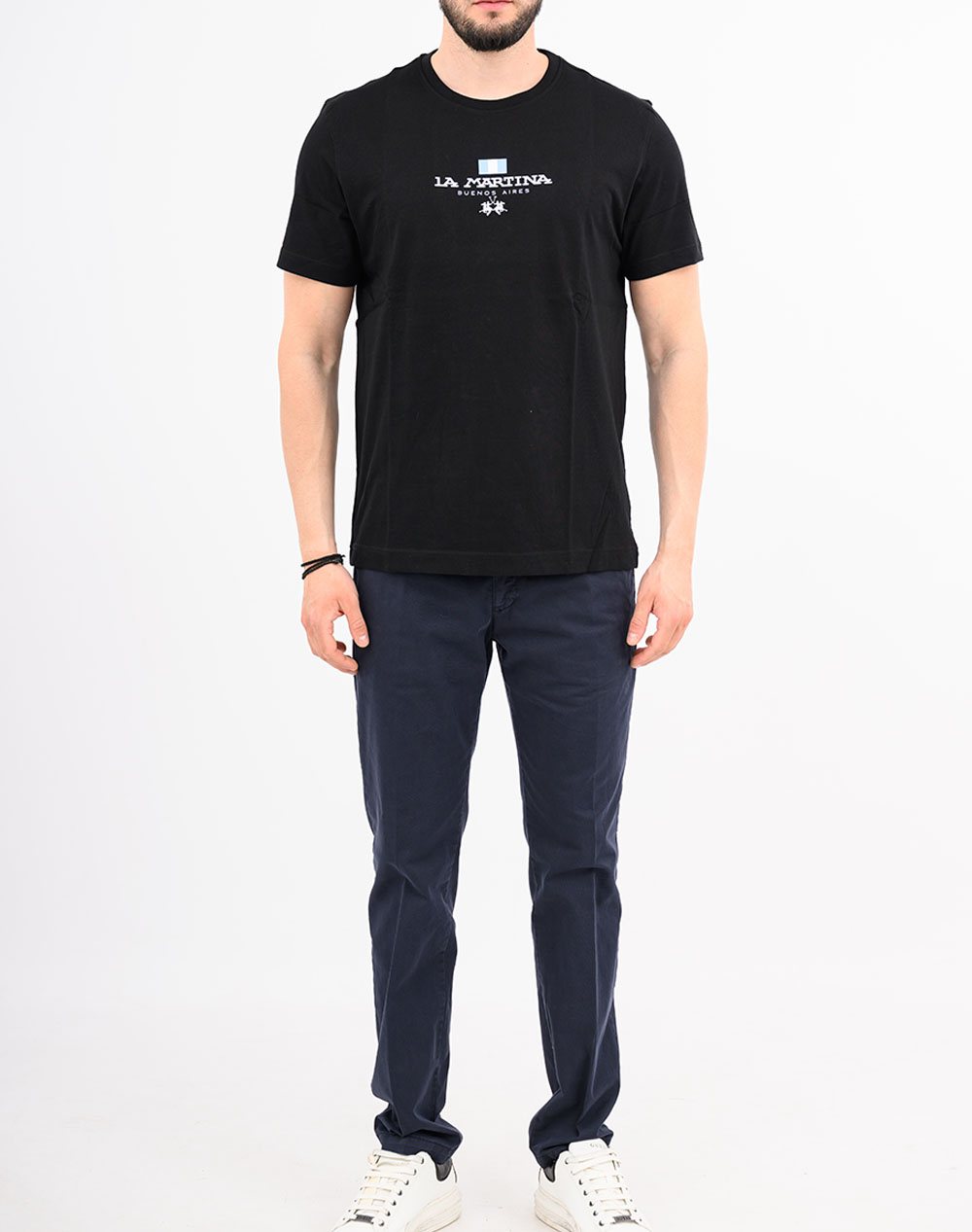 La Martina Μπλούζα T-Shirt Κμ Man S Tshirt Jersey 3Lmmcr304-09999 Black ανδρικά ρούχα μπλούζες Politikos Shop Πολιτικός