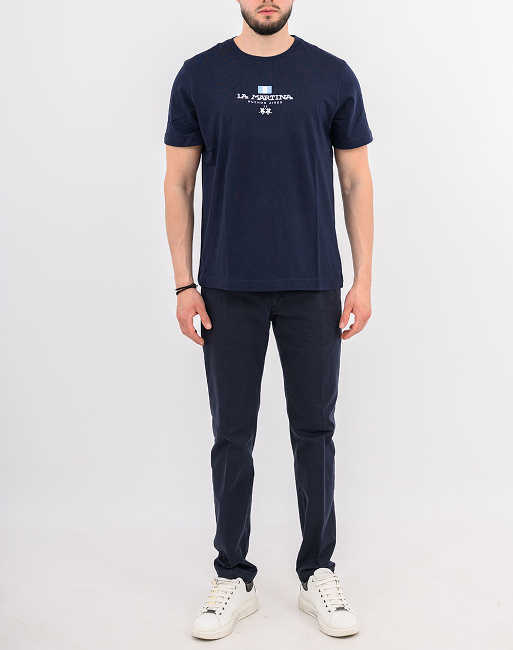 La Martina Μπλούζα T-Shirt Κμ Man S Tshirt Jersey 3Lmmcr304-07017 Navyblue ανδρικά ρούχα μπλούζες Politikos Shop Πολιτικός