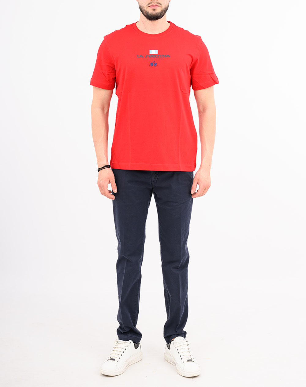 La Martina Μπλούζα T-Shirt Κμ Man S Tshirt Jersey 3Lmmcr304-06008 Red ανδρικά ρούχα μπλούζες Politikos Shop Πολιτικός